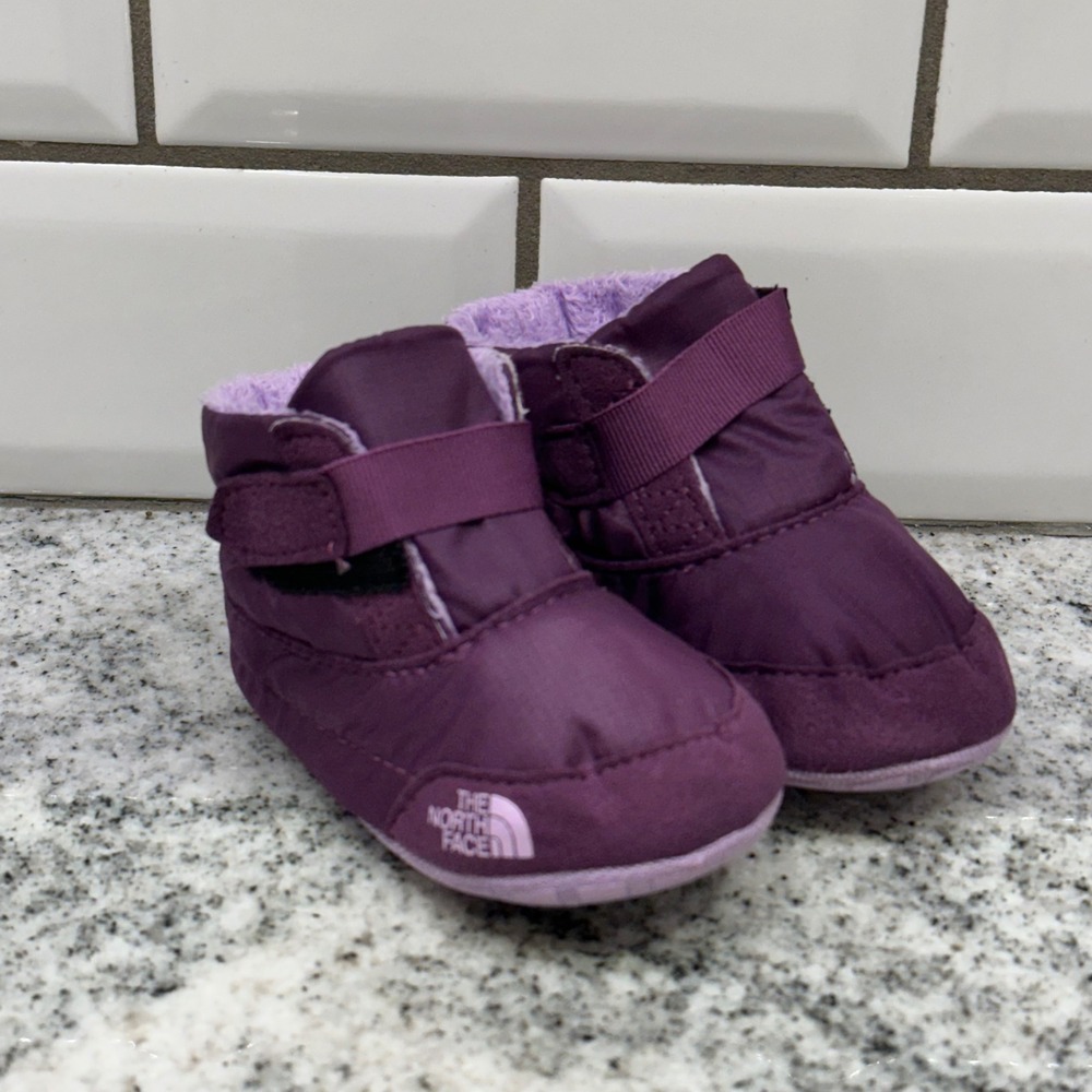 The North Face Infant 3.5 Alpenglow Bootie Purple Insulated Faux Fur Gorpcore
